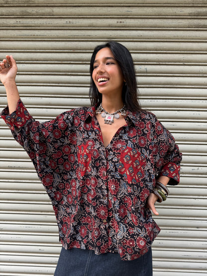 Garden Ajrakh Cotton Shirt