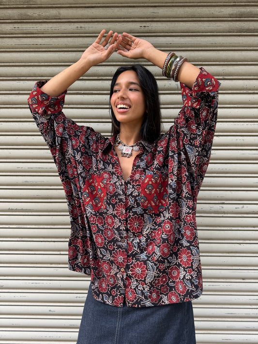 Garden Ajrakh Cotton Shirt