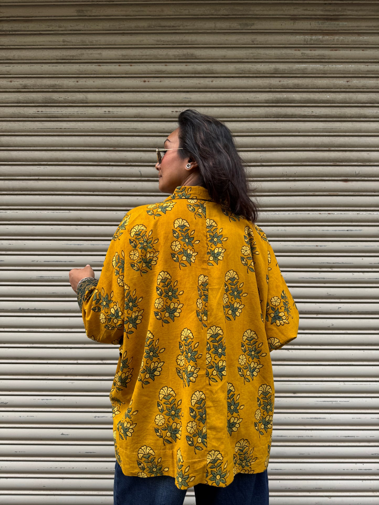 Haldi Ajrakh Cotton Shirt