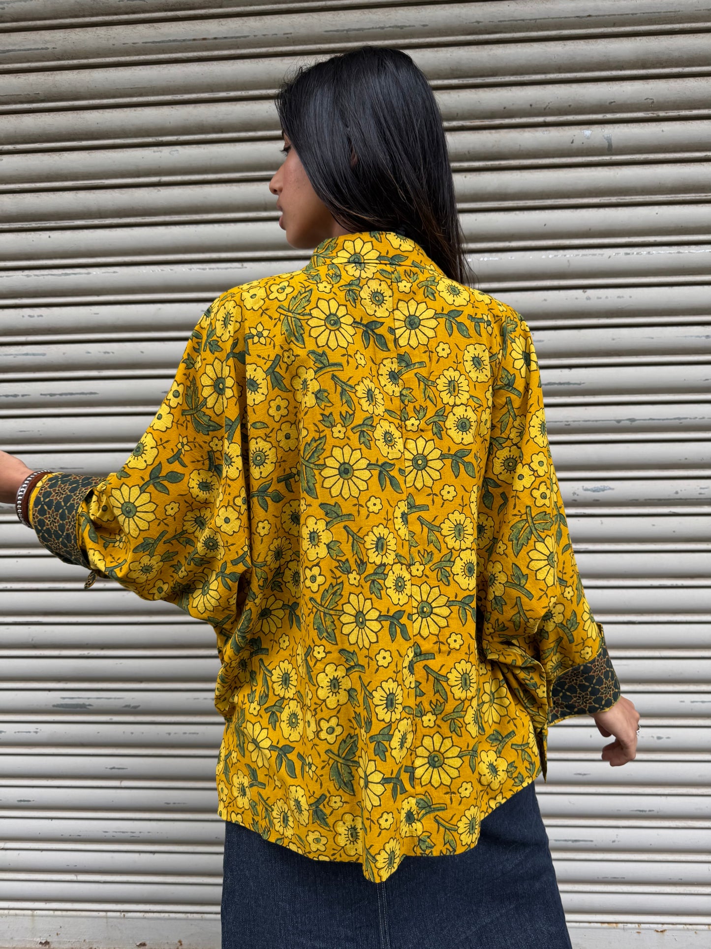 Turmeric Ajrakh Cotton Shirt