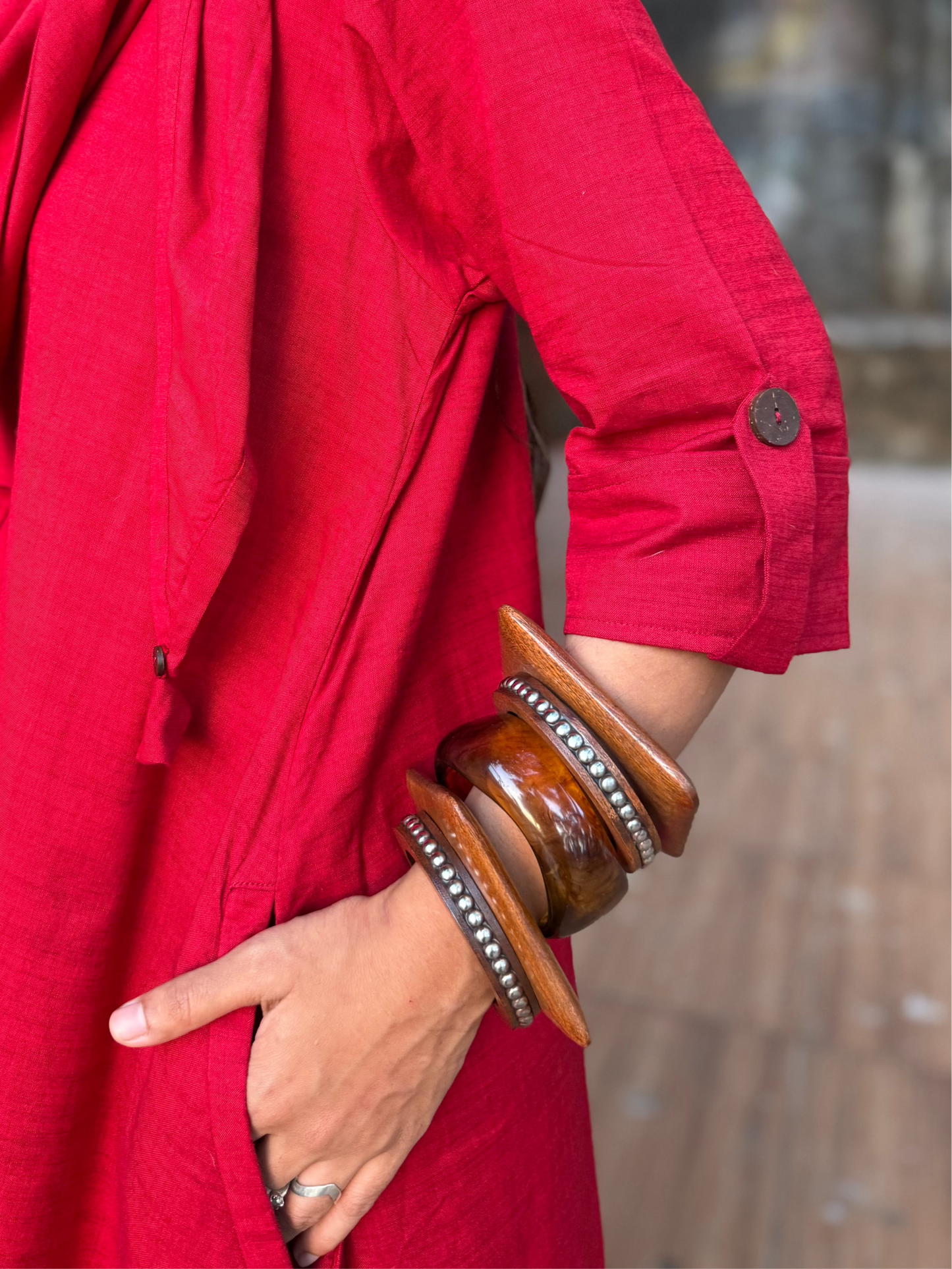 Red Jhabla dress WITH SCARF