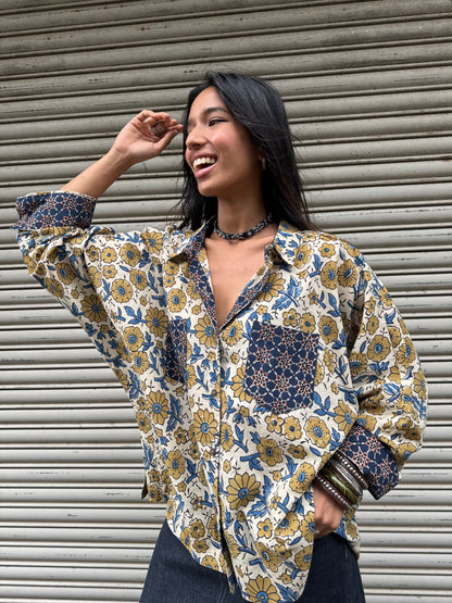 Tulip Ajrakh Cotton Shirt