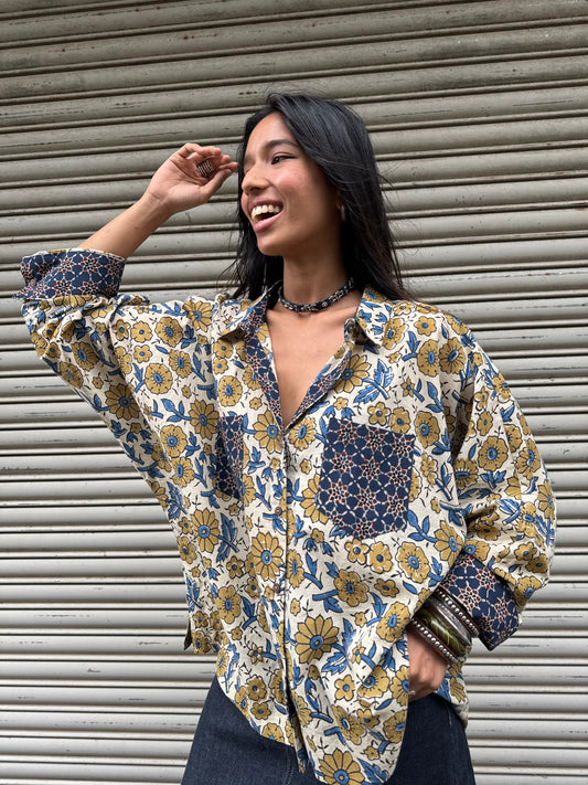 Tulip Ajrakh Cotton Shirt