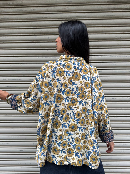Tulip Ajrakh Cotton Shirt