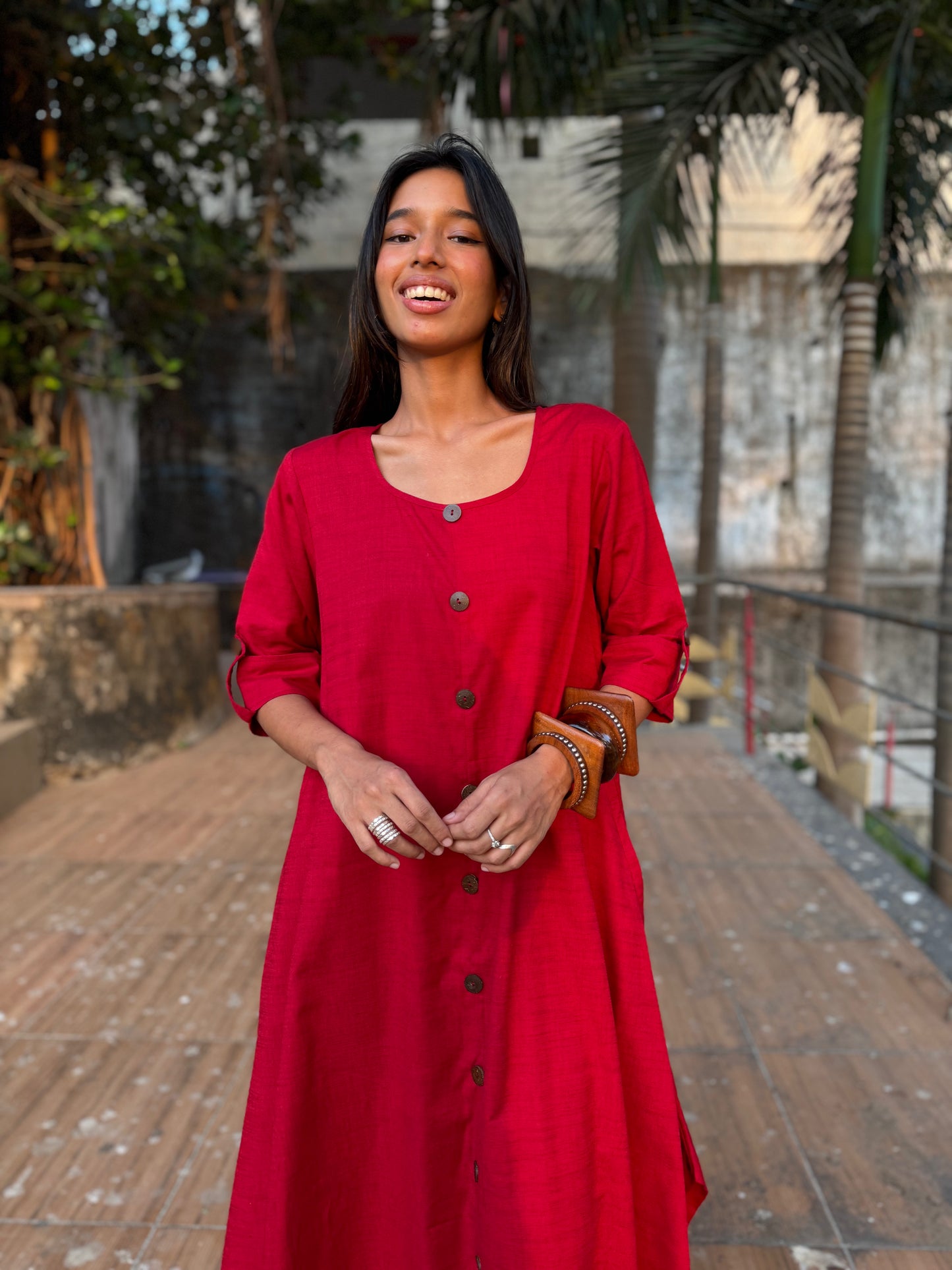 Red Jhabla dress WITH SCARF