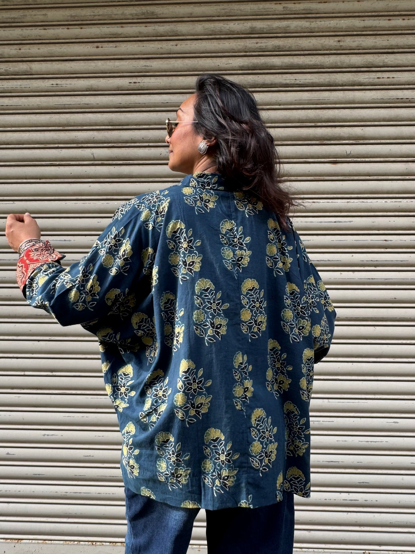 Moss Ajrakh Cotton Shirt