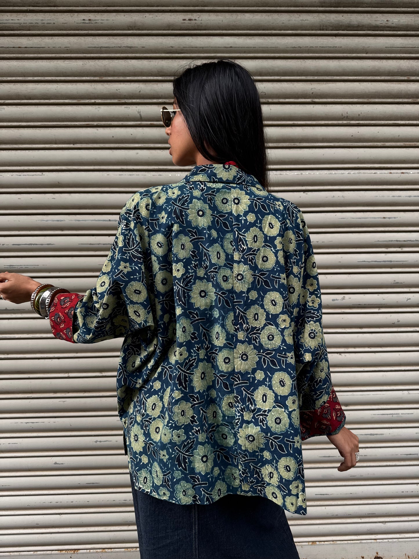 Sage Ajrakh Cotton Shirt