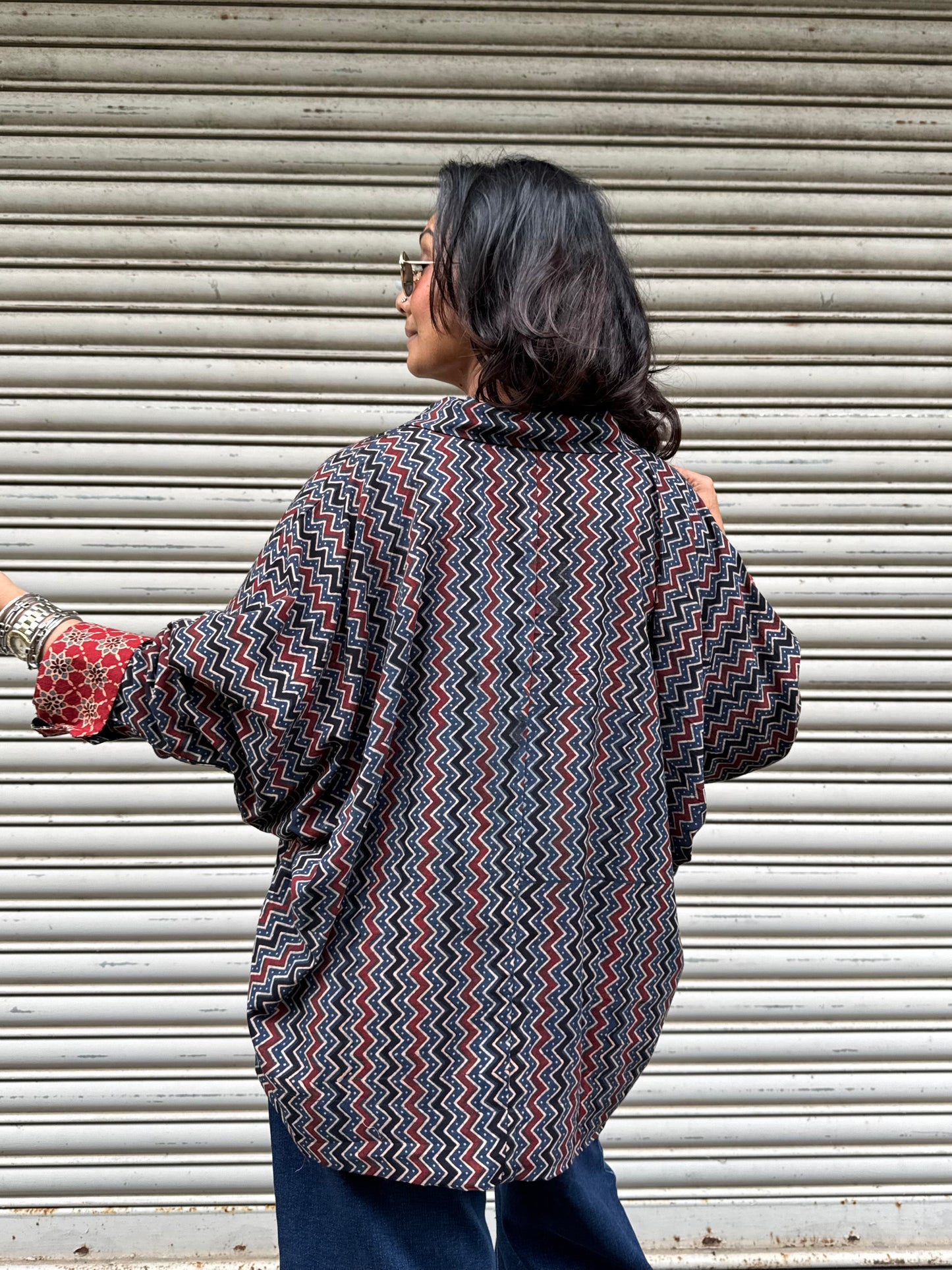 Ripple Ajrakh Cotton Shirt