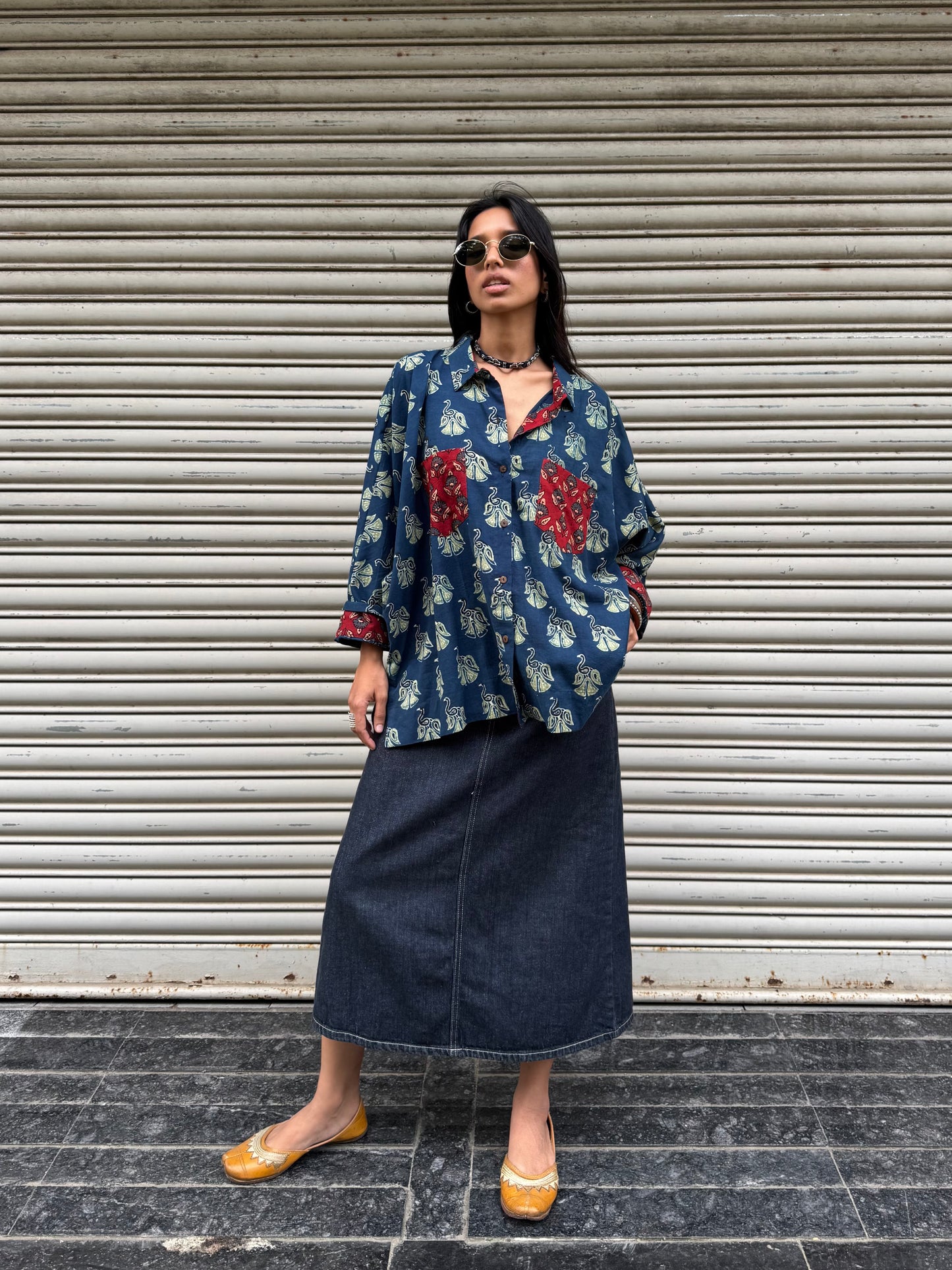 Mor Ajrakh Cotton Shirt