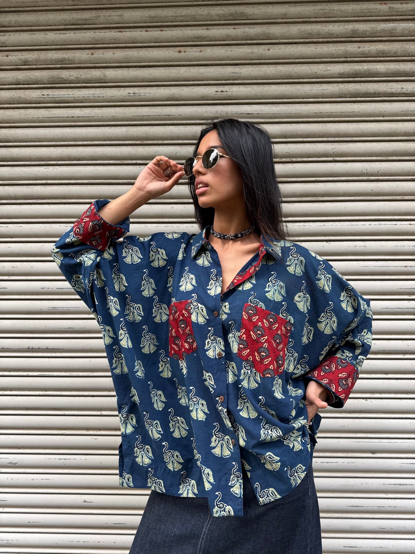 Mor Ajrakh Cotton Shirt