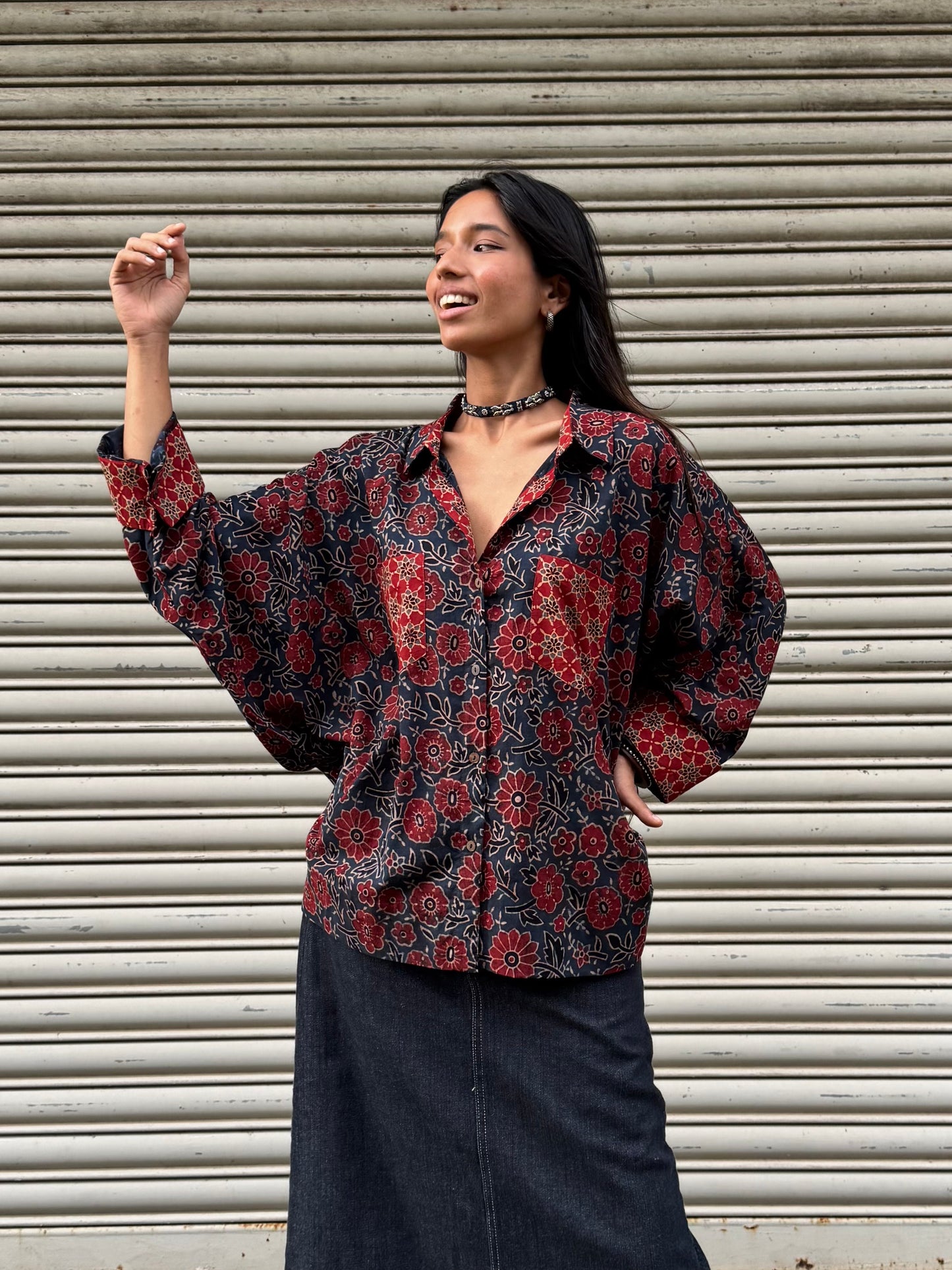 Suneri Ajrakh Cotton Shirt