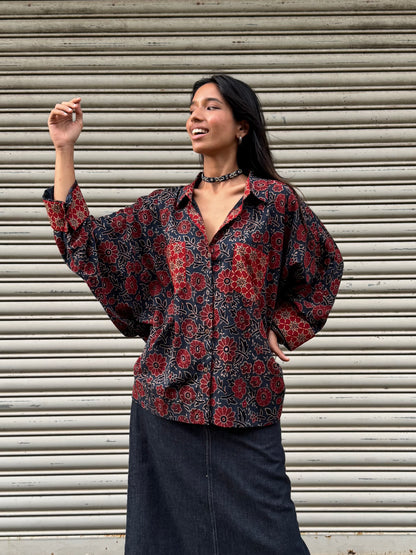 Suneri Ajrakh Cotton Shirt