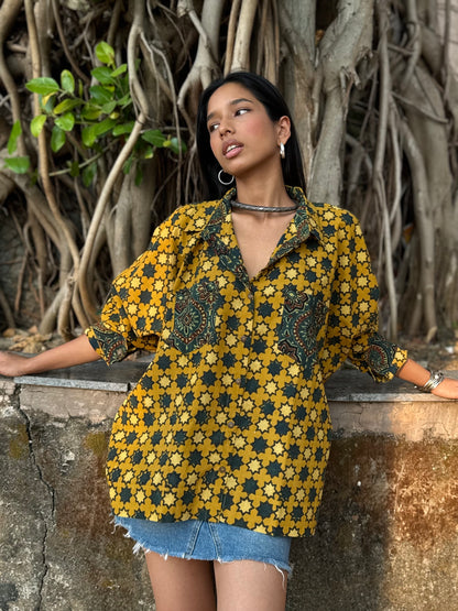 Star Ajrakh Cotton Shirt