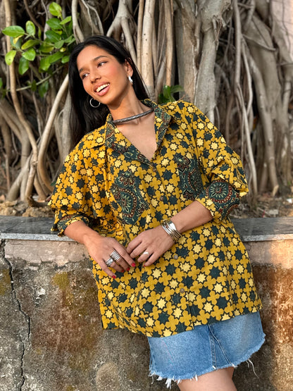 Star Ajrakh Cotton Shirt