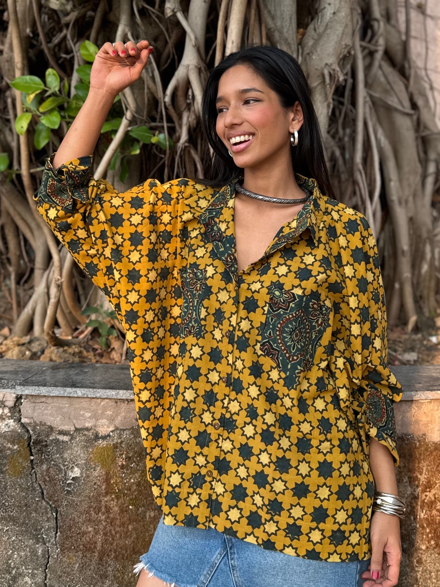 Star Ajrakh Cotton Shirt