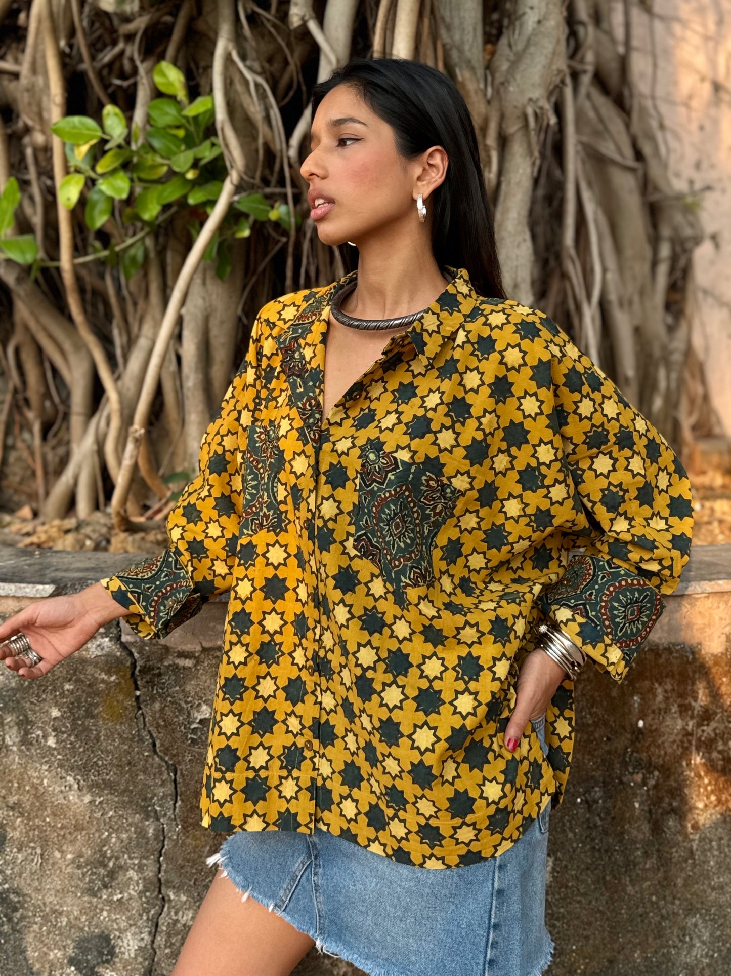 Star Ajrakh Cotton Shirt