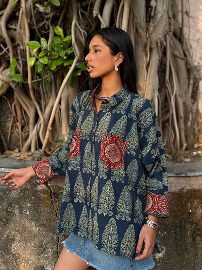 Anaaras Ajrakh Cotton Shirt
