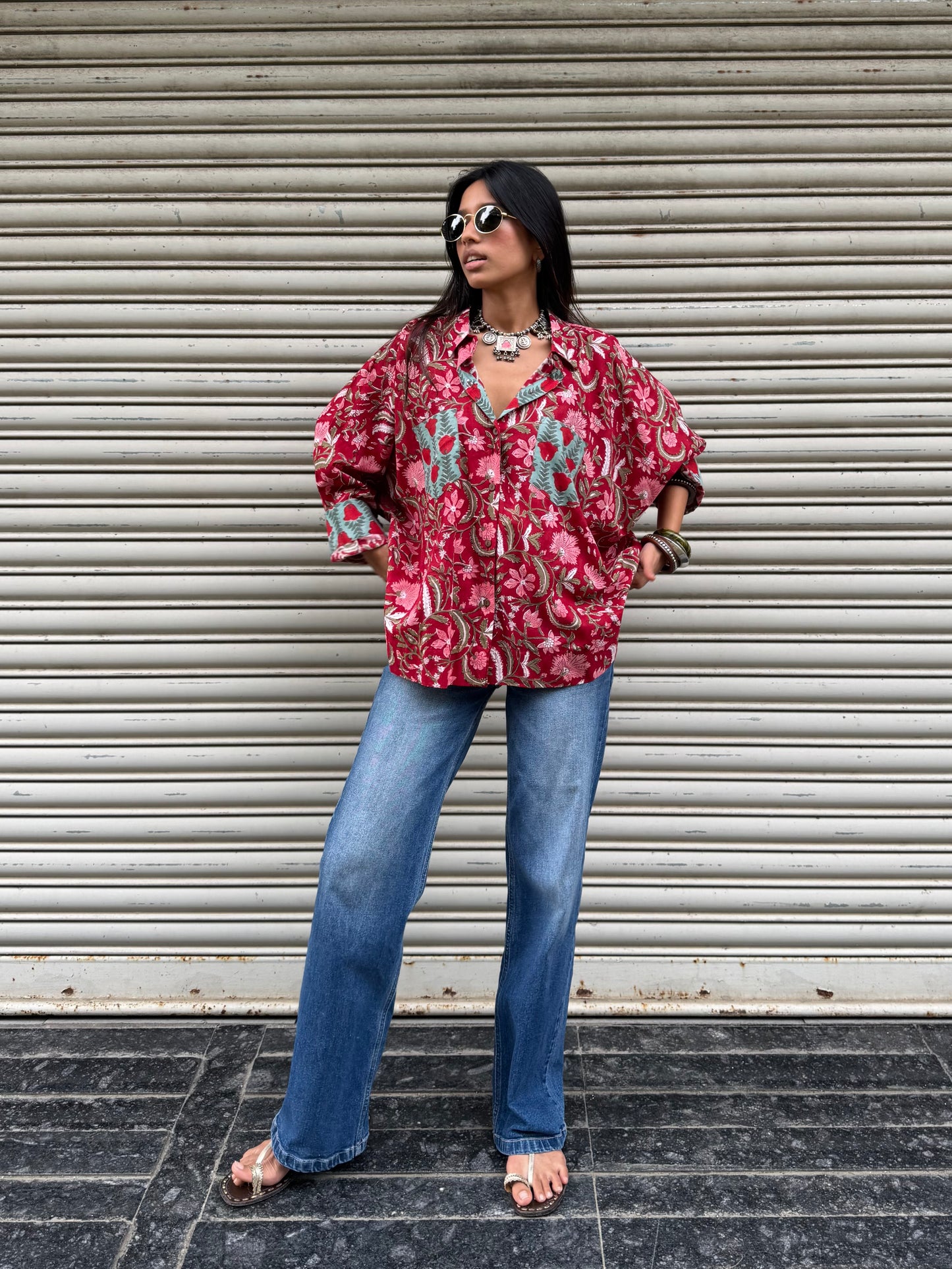 Berry Cotton Shirt