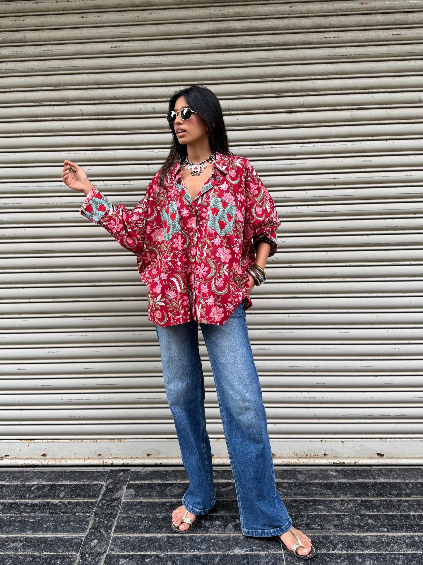 Berry Cotton Shirt