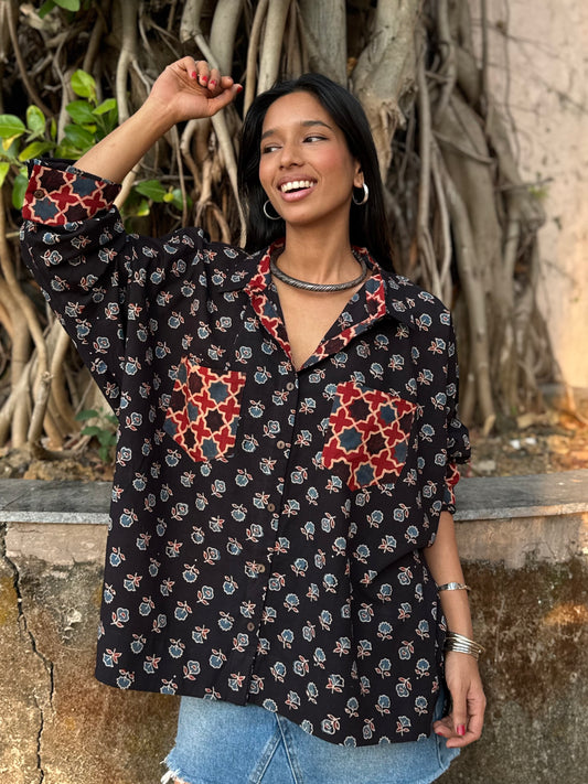 Delilah Ajrakh Cotton Shirt