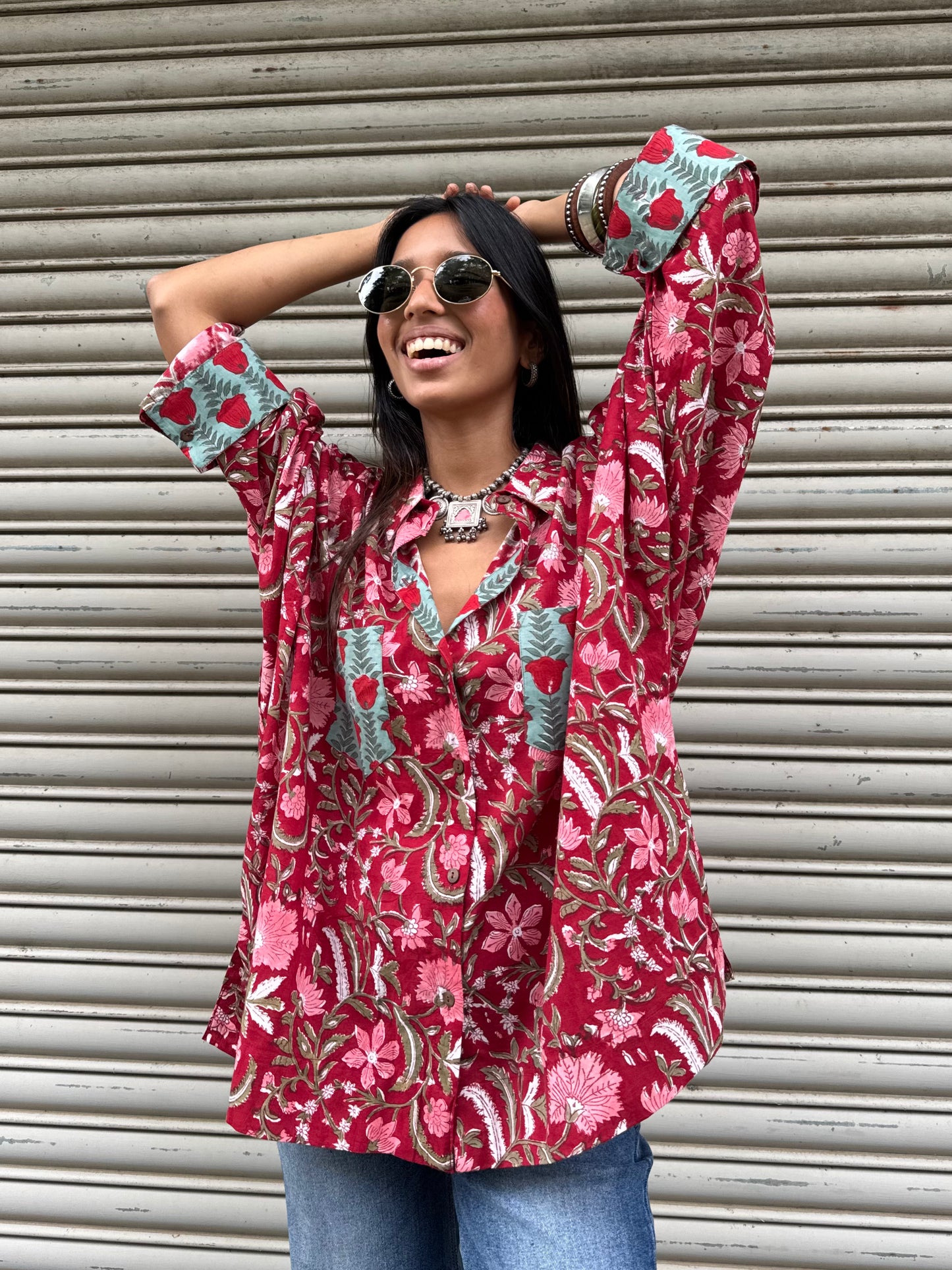 Berry Cotton Shirt