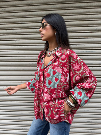 Berry Cotton Shirt