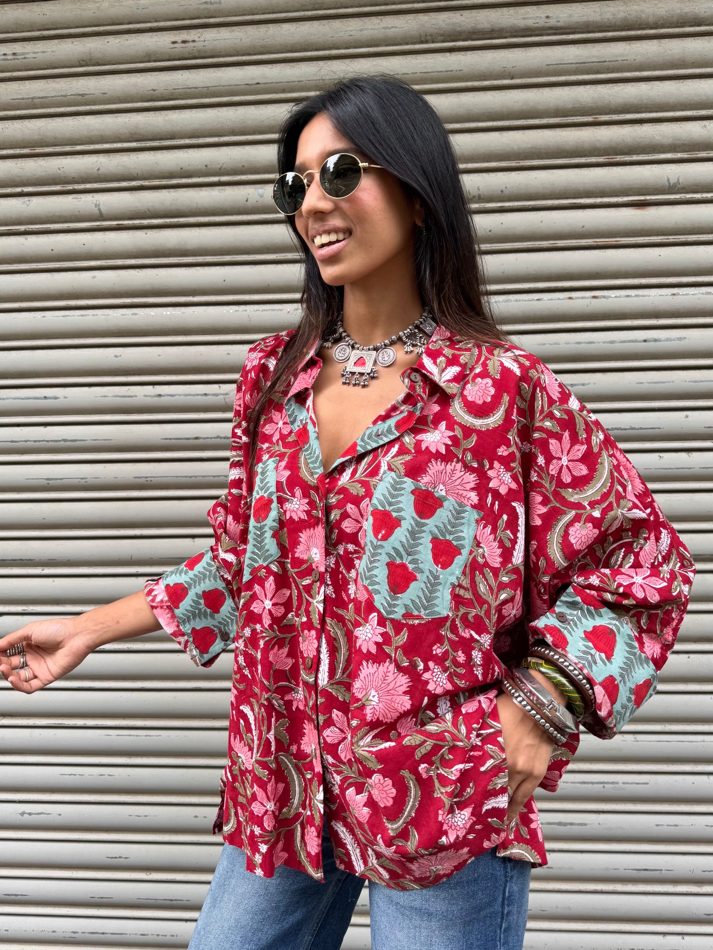 Berry Cotton Shirt