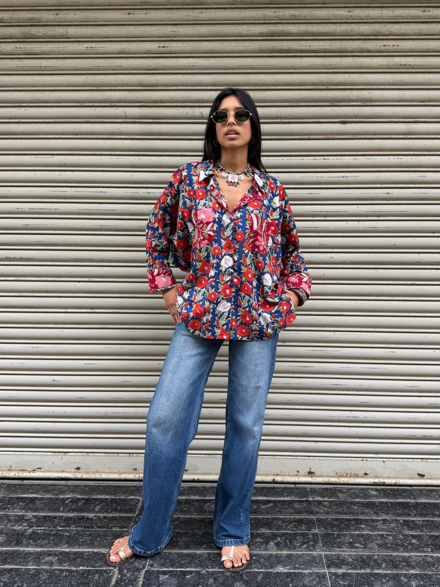 Tangerine Cotton Shirt