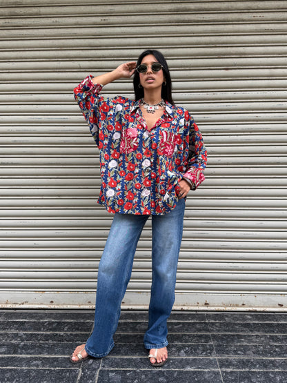 Tangerine Cotton Shirt