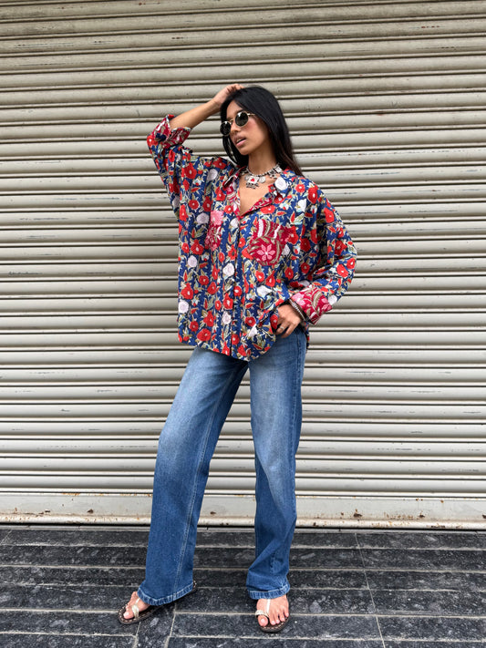 Tangerine Cotton Shirt
