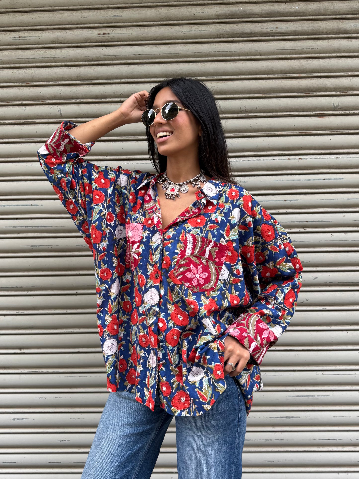 Tangerine Cotton Shirt