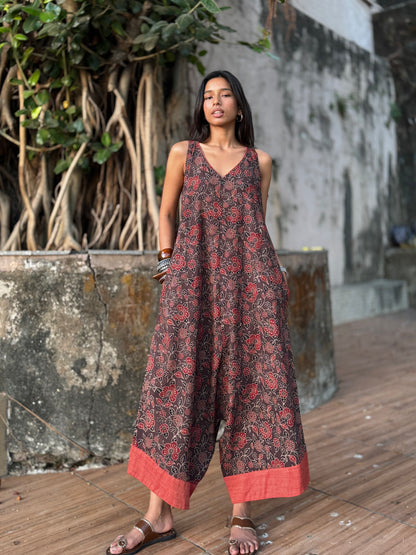 Chocolate Ajrakh Suhaani Jumpsuit