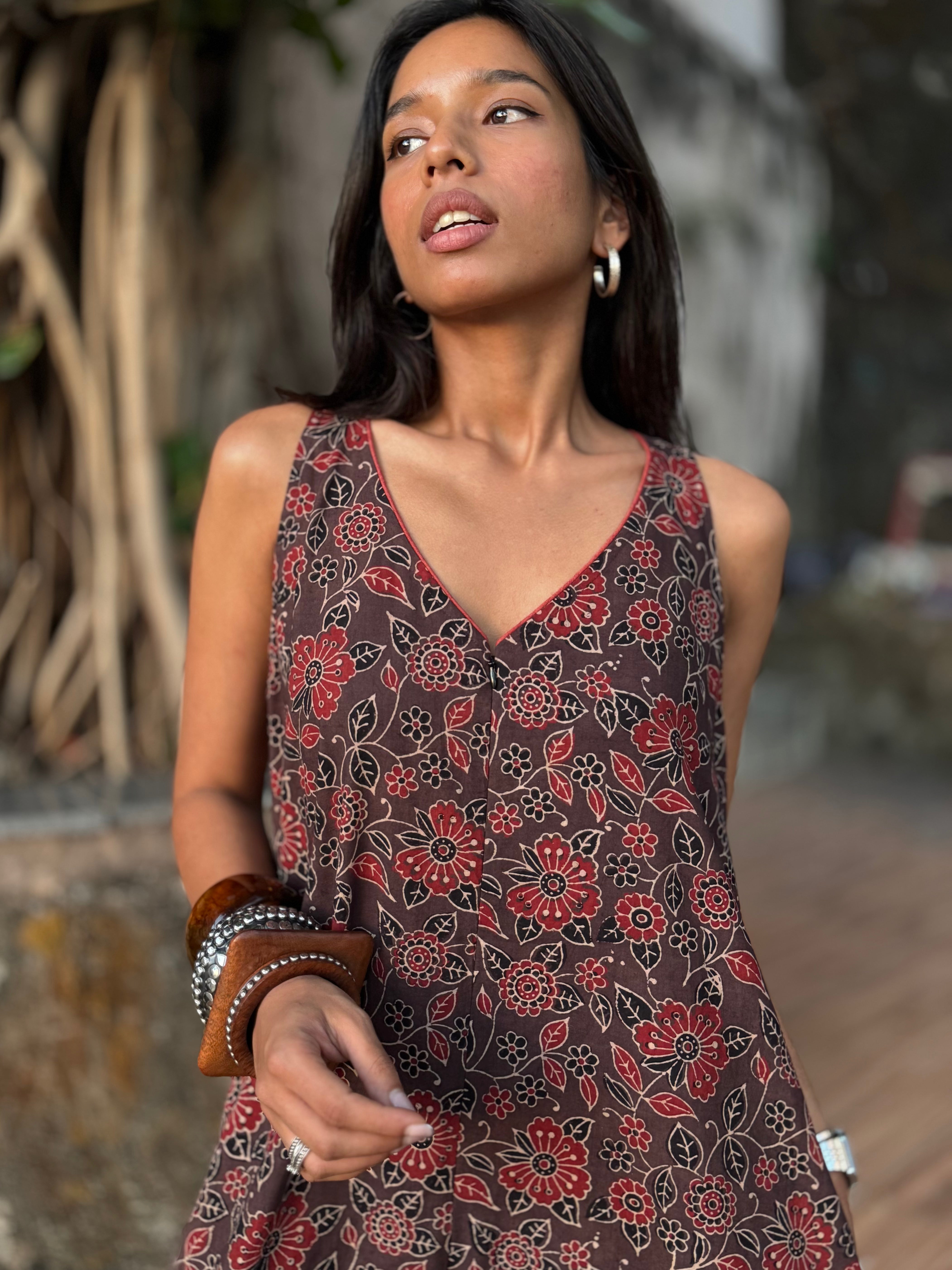 Chocolate Ajrakh Suhaani Jumpsuit