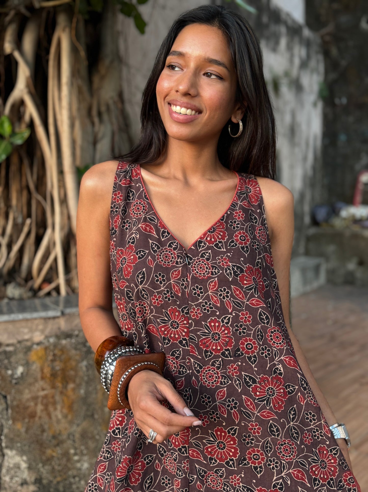 Chocolate Ajrakh Suhaani Jumpsuit