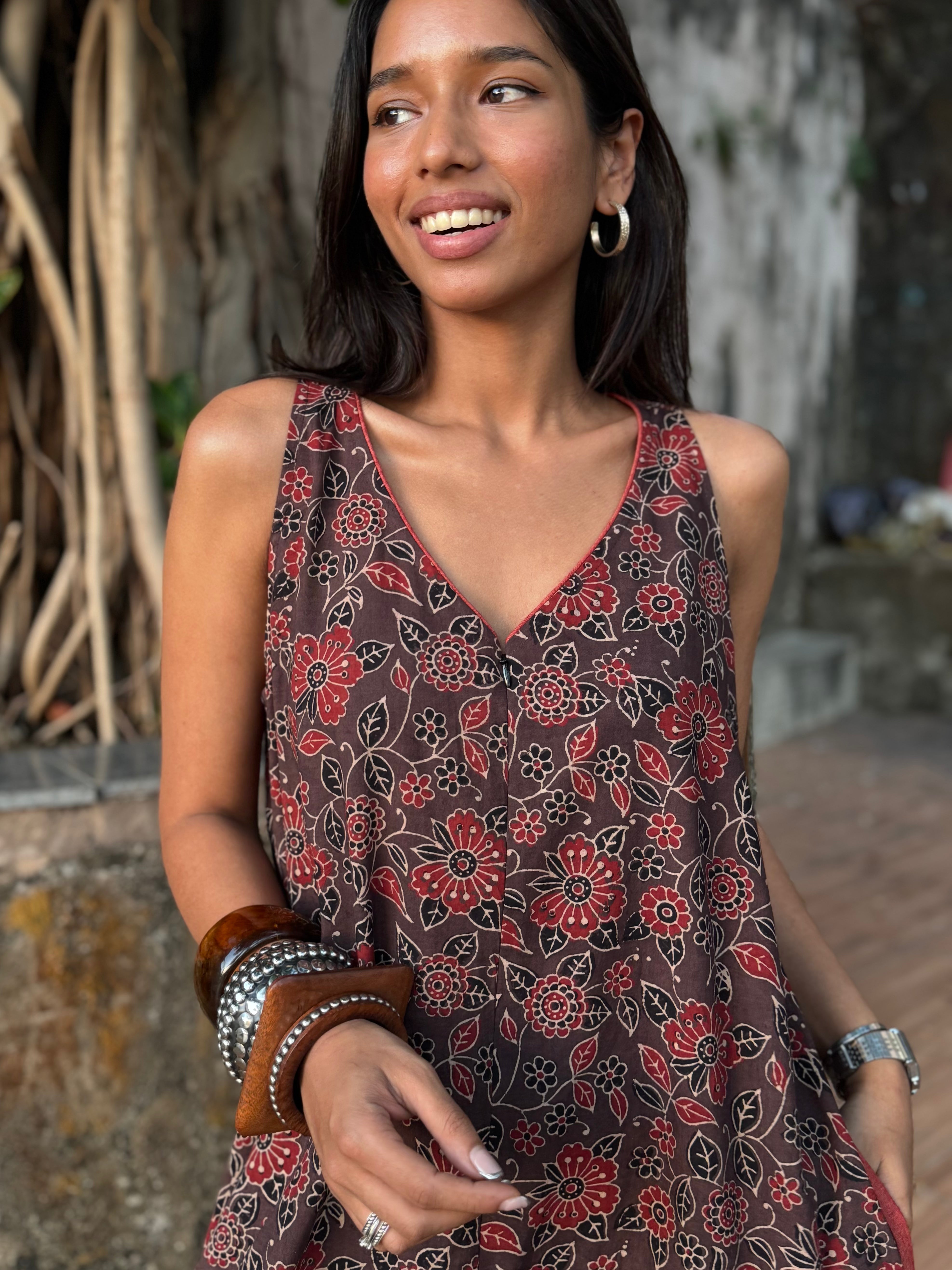 Chocolate Ajrakh Suhaani Jumpsuit