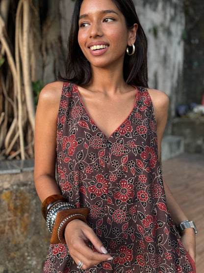 Chocolate Ajrakh Suhaani Jumpsuit