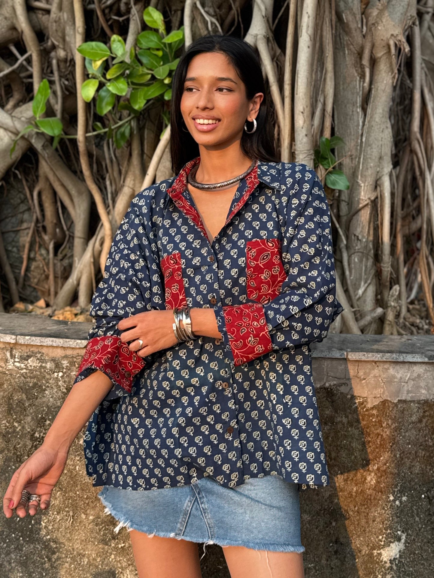 Aster Ajrakh Cotton Shirt