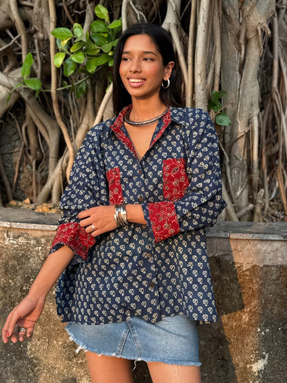 Aster Ajrakh Cotton Shirt