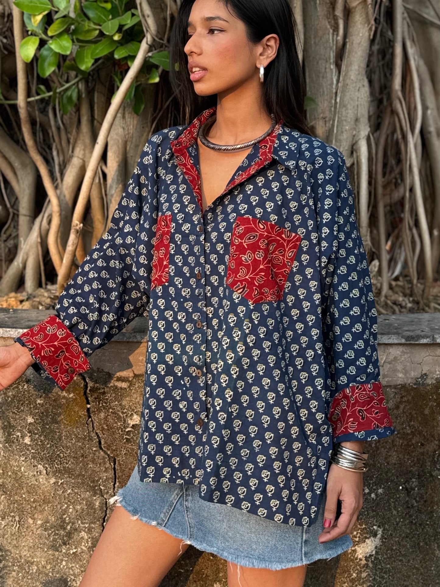 Aster Ajrakh Cotton Shirt