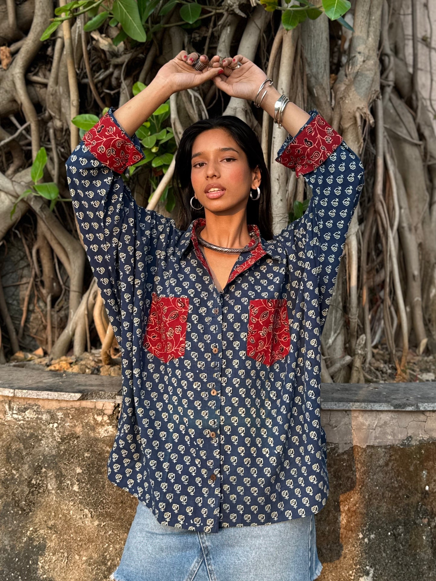 Aster Ajrakh Cotton Shirt