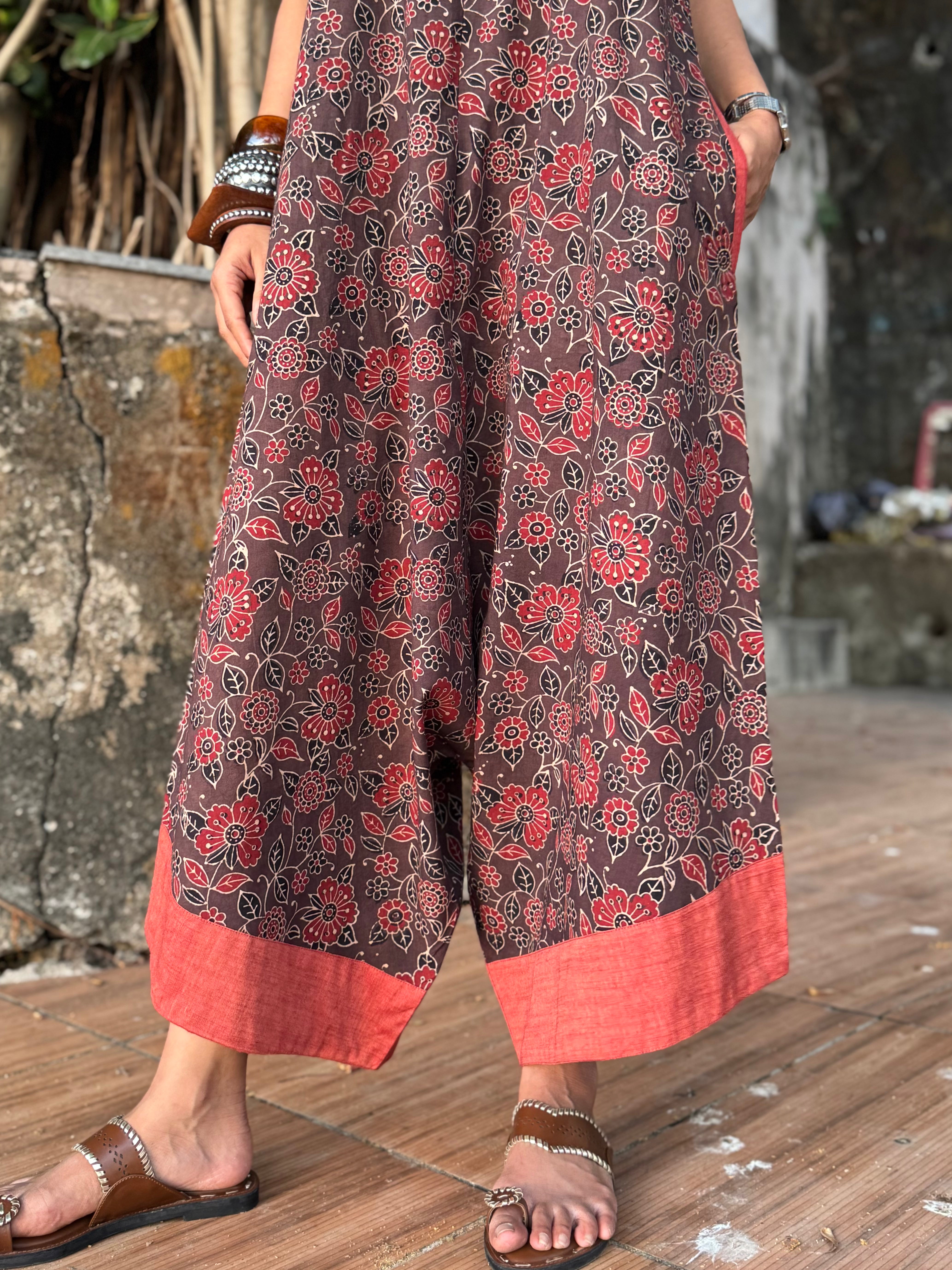 Chocolate Ajrakh Suhaani Jumpsuit
