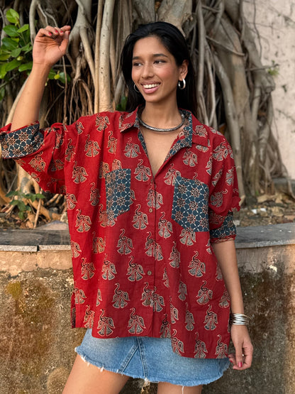 Morni Ajrakh Cotton Shirt