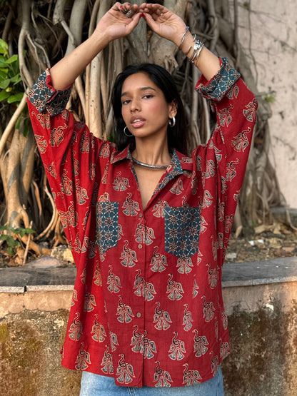 Morni Ajrakh Cotton Shirt