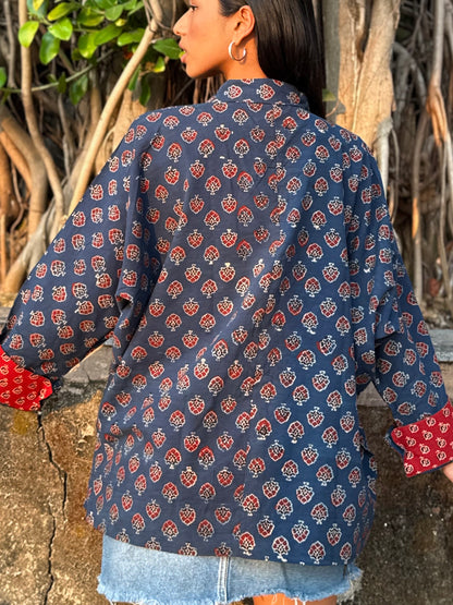 Firoza Ajrakh Cotton Shirt