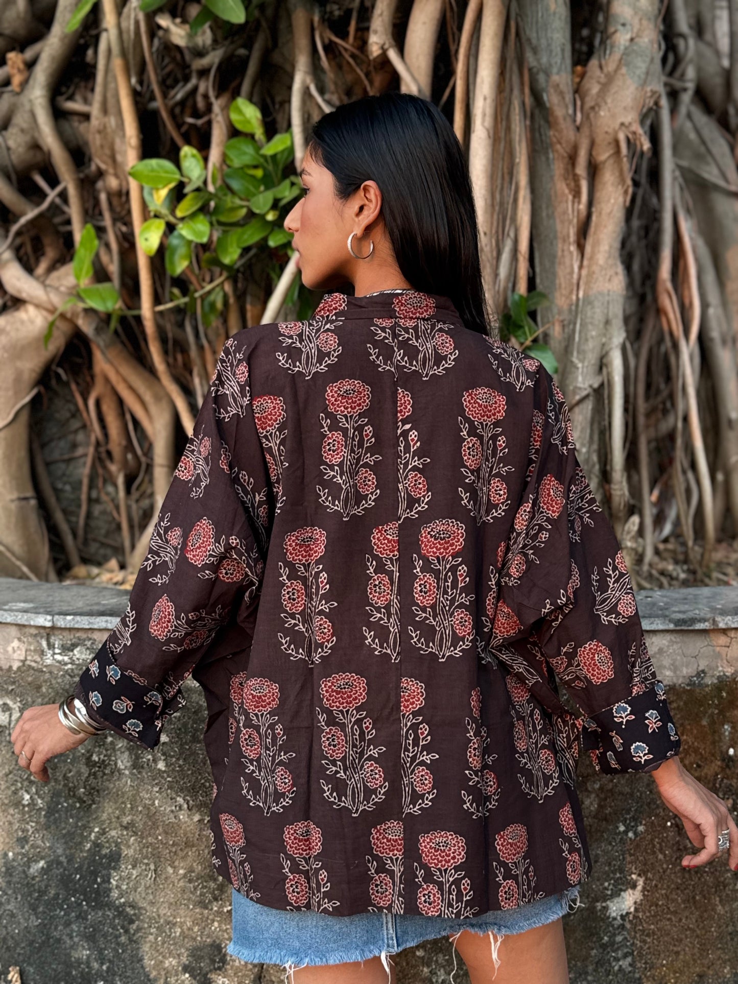 Latte Ajrakh Cotton Shirt