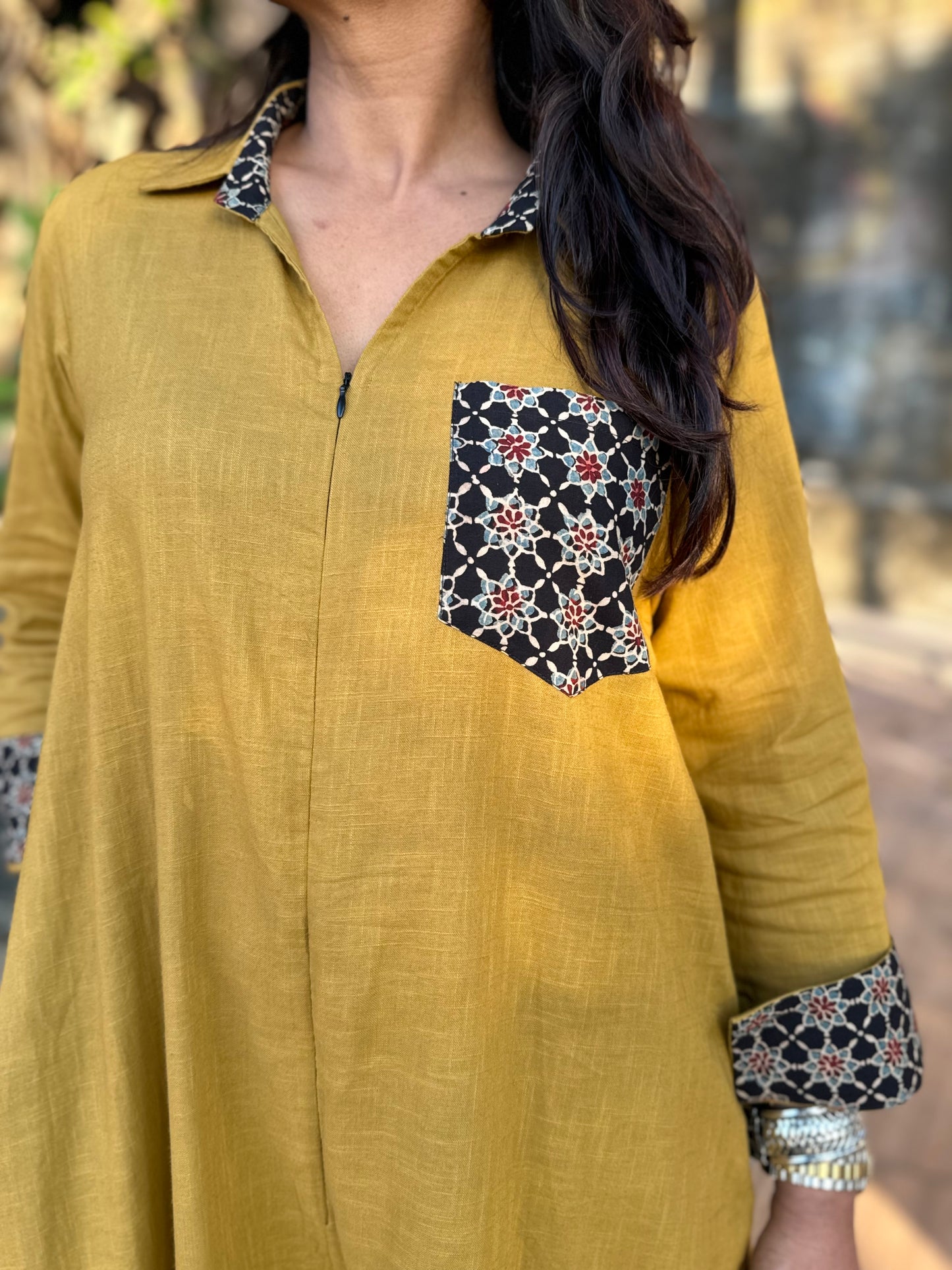 Mustard Shirt Jumpsuit