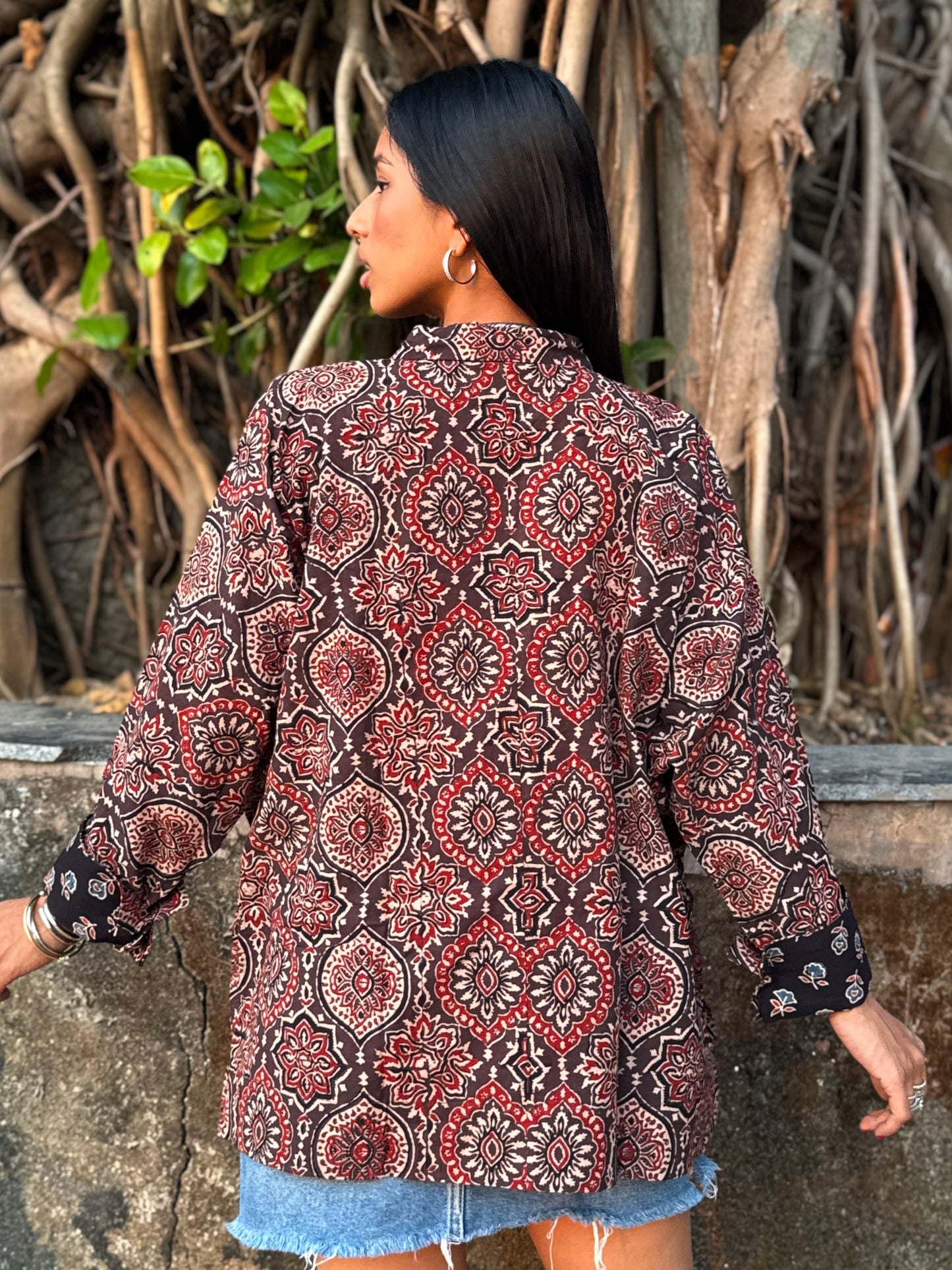 Cocoa Ajrakh Cotton Shirt