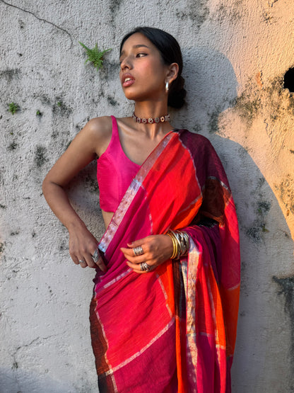 Gulnaar Linen Cotton Saree