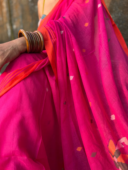 Gulaab Jamdani Cotton Saree