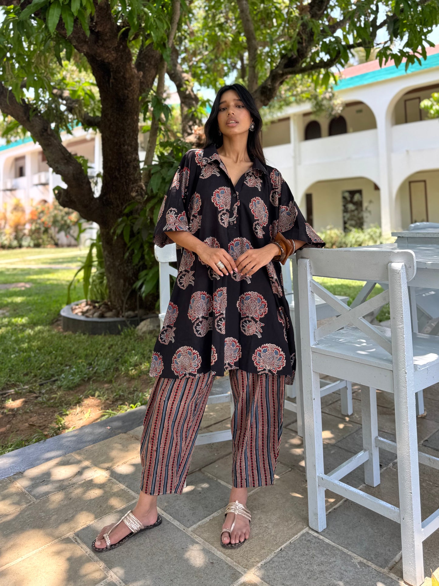 Kavya Ajrakh Co-ord with Afghani Pants
